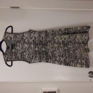 Theory black and white stretch dress
